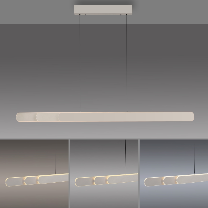 Schöner Wohnen 12577-39 - zatemljiv LED viseči lestenec na kablu ADRIANA ROUND 2xLED/24W/230V 2700/3000/3500/4000/5000K 160 cm siva