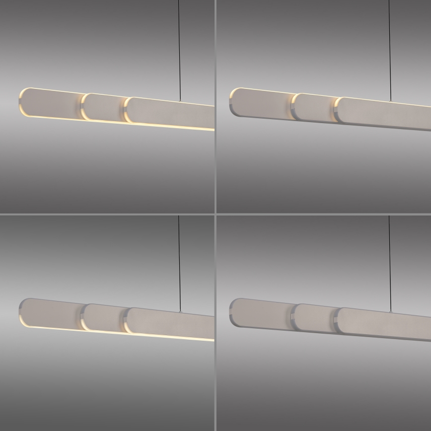 Schöner Wohnen 12577-39 - zatemljiv LED viseči lestenec na kablu ADRIANA ROUND 2xLED/24W/230V 2700/3000/3500/4000/5000K 160 cm siva