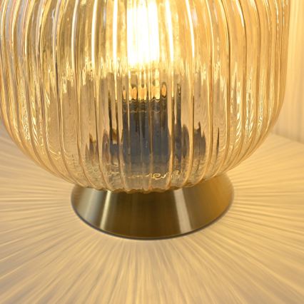 Schöner Wohnen 13573-27 - Namizna svetilka NAMI 1xE27/25W/230V zlata/bežna/dimna