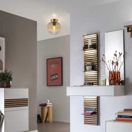 Schöner Wohnen 13574-27 - Stropna svetilka NAMI 1xE27/25W/230V premer 20 cm zlata/bežna/dimna