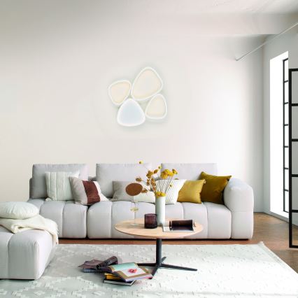 Schöner Wohnen 14038-16 - LED Zatemnljivo stropno svetilo PEBBLES LED/35,5W/230V belo