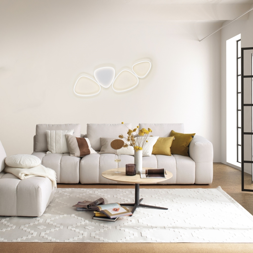 Schöner Wohnen 14039-16 - Stropna LED svetilka z zatemnitvijo PEBBLES, LED/35,5W/230V, bela