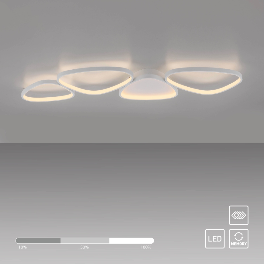 Schöner Wohnen 14039-16 - Stropna LED svetilka z zatemnitvijo PEBBLES, LED/35,5W/230V, bela