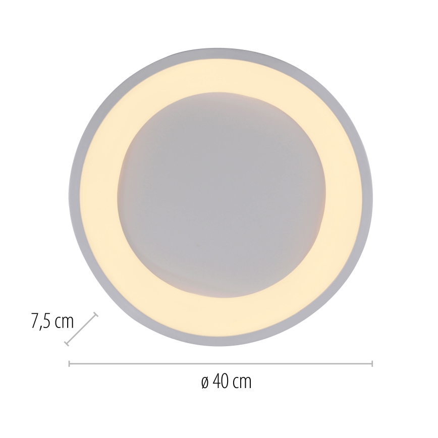 Schöner Wohnen 14233-16 - LED stropna svetilka MONTA, z možnostjo zatemnitve, 21 W, 230 V, premer 40 cm, bela