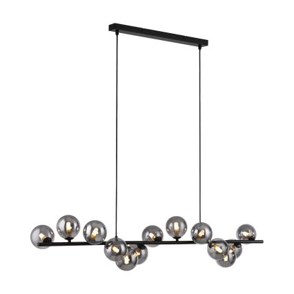 Schöner Wohnen 14504-18 - LED lestenec na lanku DUBAI 13xG9/3W/230V 118 m črna/dimna