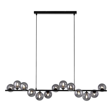 Schöner Wohnen 14504-18 - LED lestenec na lanku DUBAI 13xG9/3W/230V 118 m črna/dimna
