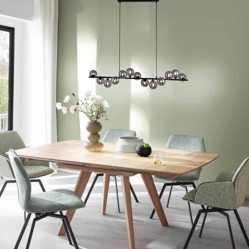 Schöner Wohnen 14504-18 - LED viseči lestenec na kablu DUBAI 13xG9/3W/230V črna/dimna