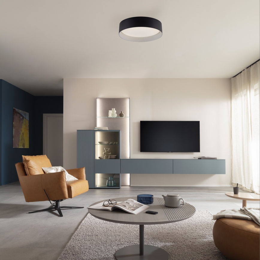 Schöner Wohnen 14593-18 - LED zatemnljiva stropna svetilka TAVOLI LED/10W/230V 2700-6500K, premer 28,5 cm, črna + daljinski upravljalnik