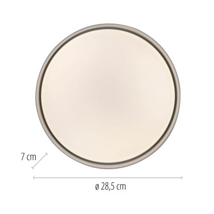 Schöner Wohnen 14593-18 - LED zatemnljiva stropna svetilka TAVOLI LED/10W/230V 2700-6500K, premer 28,5 cm, črna + daljinski upravljalnik