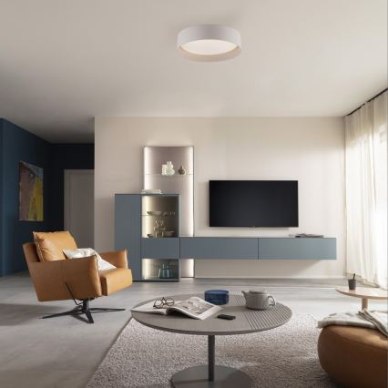 Schöner Wohnen 14593-39 - Zatemnjiva LED stropna svetilka TAVOLI LED/10W/230V 2700-6500K premer 28,5 cm siva + daljinski upravljalnik