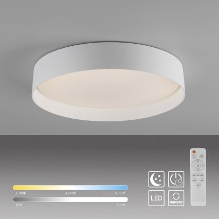 Schöner Wohnen 14594-16 - zatemnljivo LED stropno svetilo TAVOLI LED/20W/230V 2700-6500K premer 39 cm bela + daljinski upravljalnik