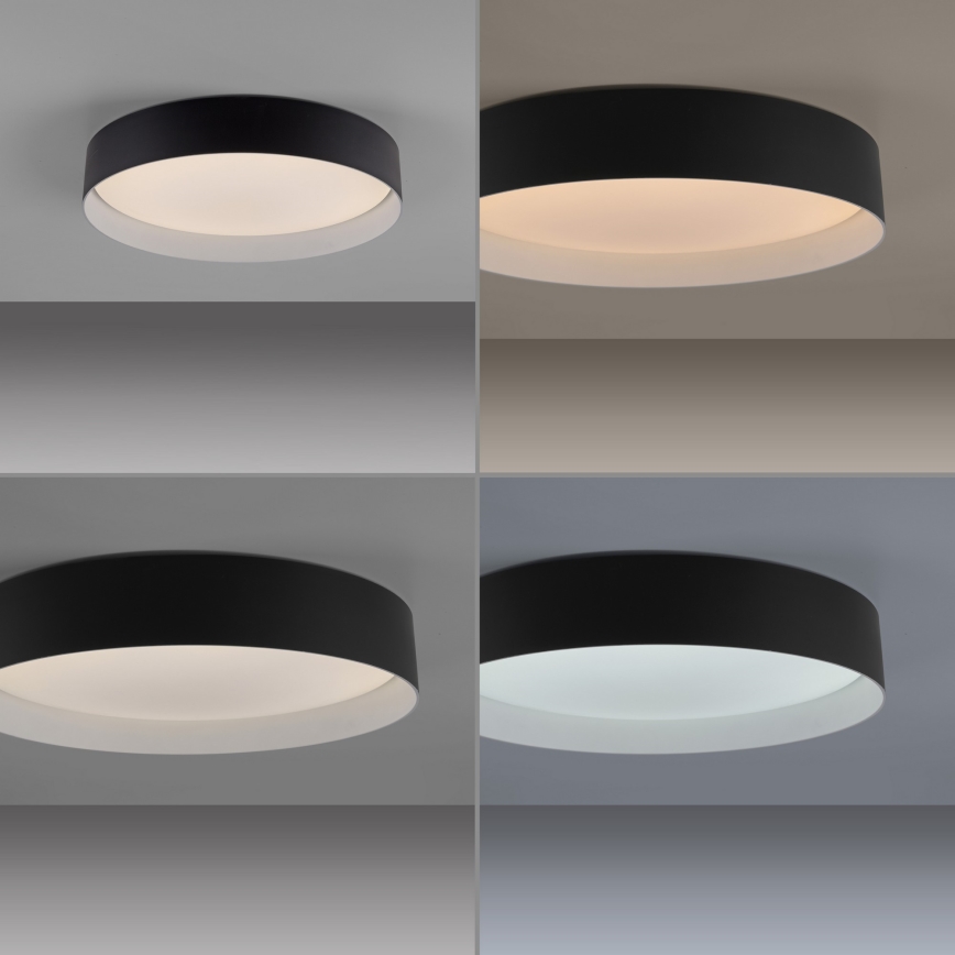 Schöner Wohnen 14594-18 - stropna LED svetilka z možnostjo zatemnitve TAVOLI LED/20W/230V 2700-6500K premer 39 cm črna + daljinski upravljalnik