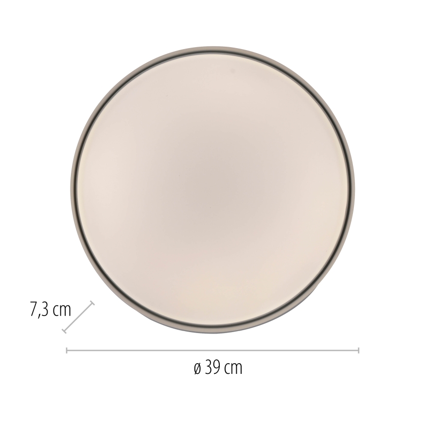 Schöner Wohnen 14594-18 - stropna LED svetilka z možnostjo zatemnitve TAVOLI LED/20W/230V 2700-6500K premer 39 cm črna + daljinski upravljalnik