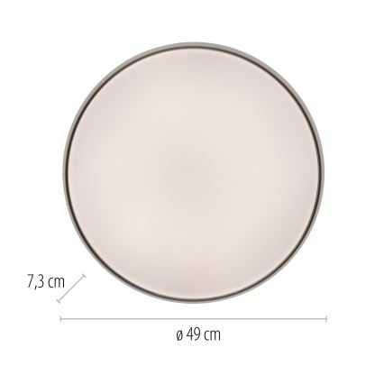 Schöner Wohnen 14595-18 - Zatemnjiva LED stropna svetilka TAVOLI LED/34W/230V 2700-6500K premer 49 cm črna + daljinski upravljalnik