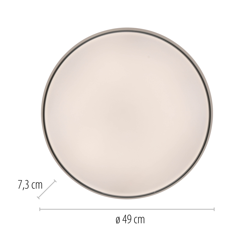 Schöner Wohnen 14595-18 - Zatemnjiva LED stropna svetilka TAVOLI LED/34W/230V 2700-6500K premer 49 cm črna + daljinski upravljalnik