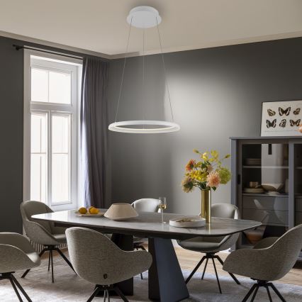 Schöner Wohnen 15570-16 - Zatemnljiv LED lestenec na kablu QUILLO, LED/36W/230V, premer 60 cm, bel