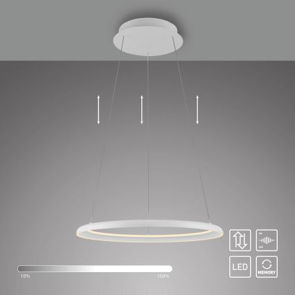 Schöner Wohnen 15570-16 - Zatemnljiv LED lestenec na kablu QUILLO, LED/36W/230V, premer 60 cm, bel