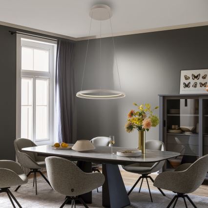 Schöner Wohnen 15570-39 - Zatemnjevalni LED lestenec na kablu QUILLO LED/36W/230V, premer 60 cm, siva