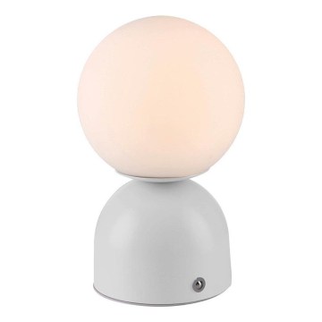 Schöner Wohnen 19218-16 - LED zatemnjiva namizna polnilna svetilka RUDI, upravljanje na dotik, LED/1,2W/5V 3000-6000K 1200 mAh, bela