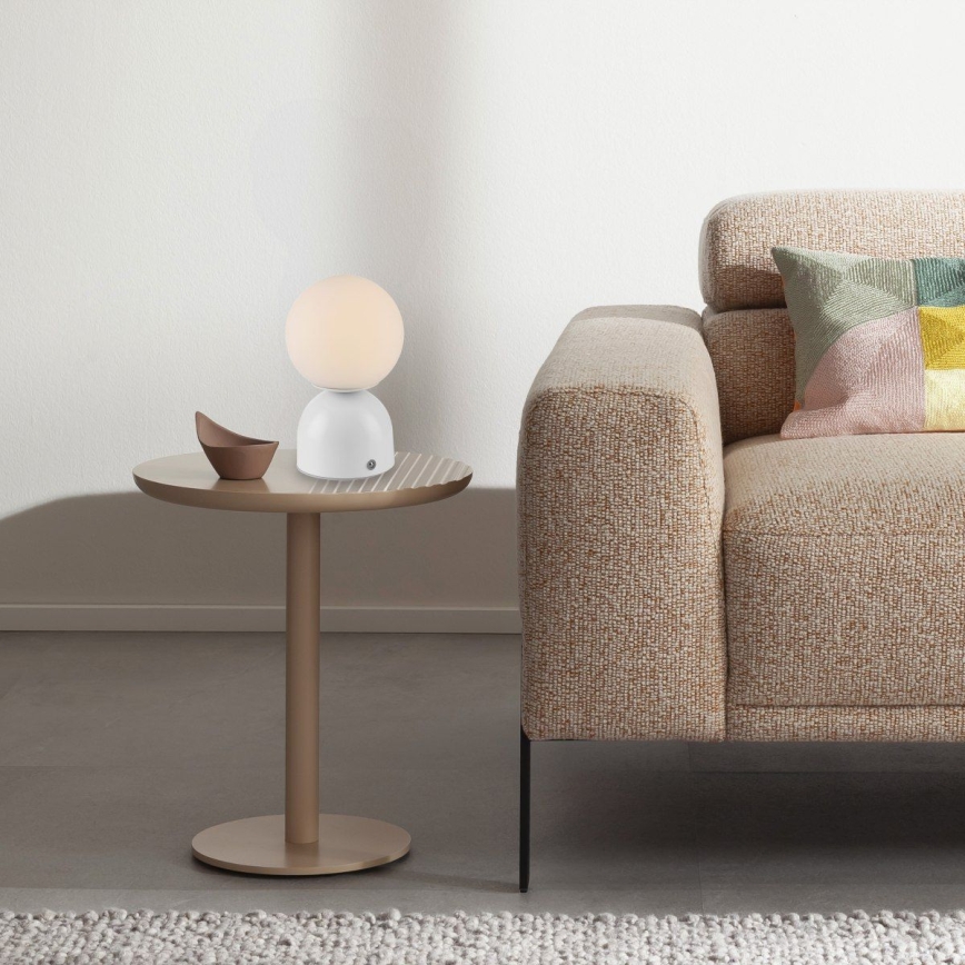 Schöner Wohnen 19218-16 - LED zatemnjiva namizna polnilna svetilka RUDI, upravljanje na dotik, LED/1,2W/5V 3000-6000K 1200 mAh, bela