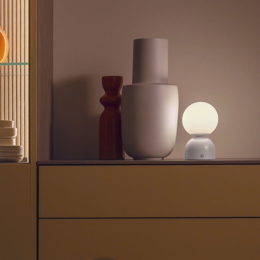 Schöner Wohnen 19218-39 - LED zatemnitvena namizna polnilna svetilka na dotik RUDI LED/1,2W/5V 3000-6000K 1200 mAh siva