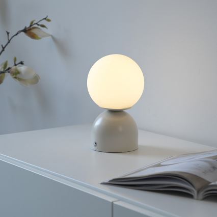 Schöner Wohnen 19218-39 - LED zatemnitvena namizna polnilna svetilka na dotik RUDI LED/1,2W/5V 3000-6000K 1200 mAh siva