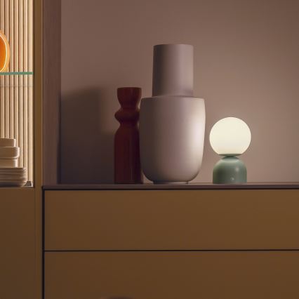 Schöner Wohnen 19218-43 - zatemnjevalna LED namizna svetilka RUDI, polnilna, upravljanje na dotik, LED/1,2W/5V 3000-6000K 1200 mAh, zelena