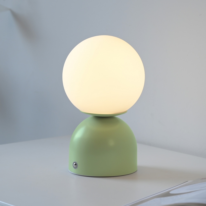 Schöner Wohnen 19218-43 - zatemnjevalna LED namizna svetilka RUDI, polnilna, upravljanje na dotik, LED/1,2W/5V 3000-6000K 1200 mAh, zelena