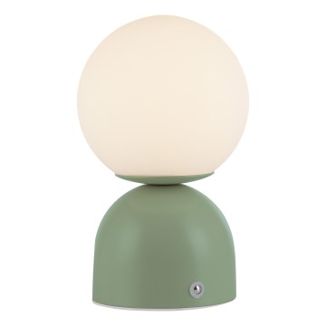 Schöner Wohnen 19218-43 - zatemnjevalna LED namizna svetilka RUDI, polnilna, upravljanje na dotik, LED/1,2W/5V 3000-6000K 1200 mAh, zelena