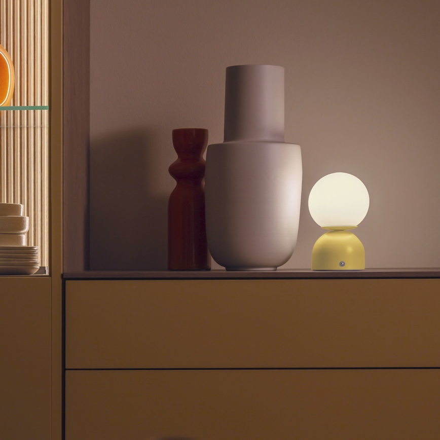 Schöner Wohnen 19218-81 - LED zatemnjiva dotikna polnilna namizna svetilka RUDI LED/1,2W/5V 3000-6000K 1200 mAh rumena