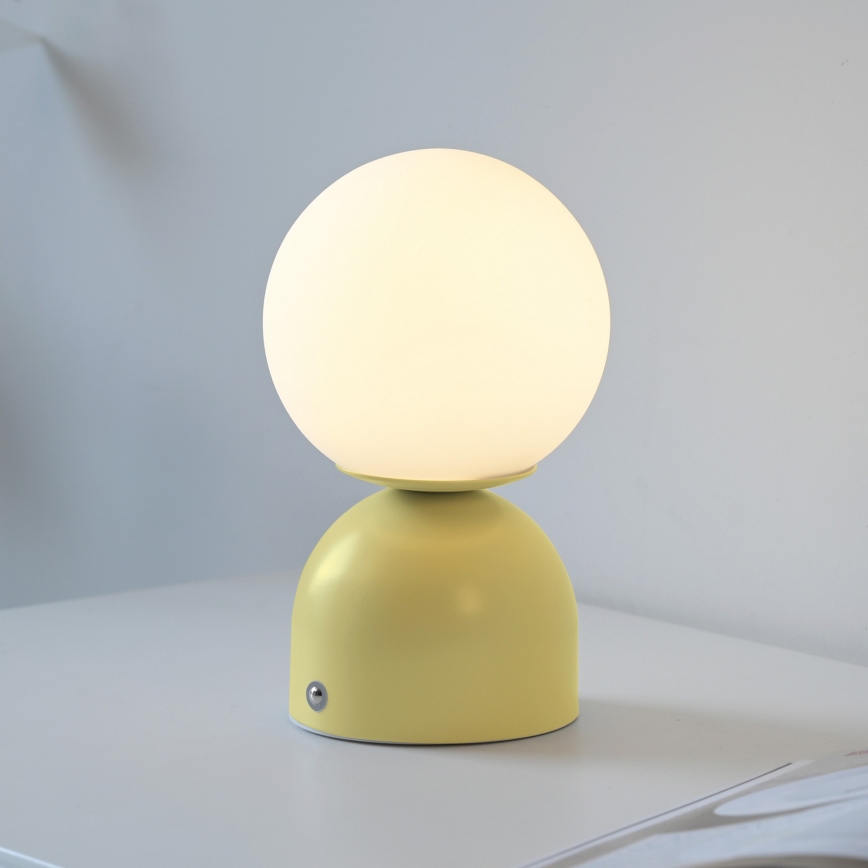 Schöner Wohnen 19218-81 - LED zatemnjiva dotikna polnilna namizna svetilka RUDI LED/1,2W/5V 3000-6000K 1200 mAh rumena