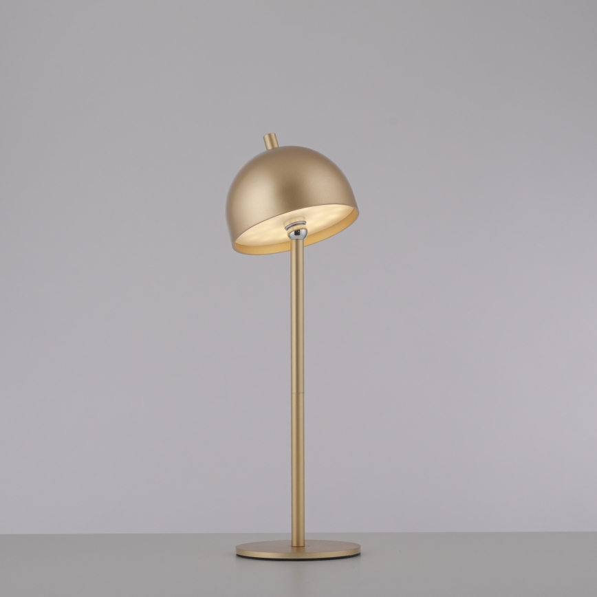 Schöner Wohnen 19244-12 - LED zatemnjevalna namizna polnilna zunanja svetilka BELLIS, na dotik, LED/2,5W/5V 2600 mAh IP54, zlata