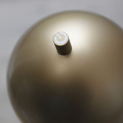 Schöner Wohnen 19244-12 - LED zatemnjevalna namizna polnilna zunanja svetilka BELLIS, na dotik, LED/2,5W/5V 2600 mAh IP54, zlata