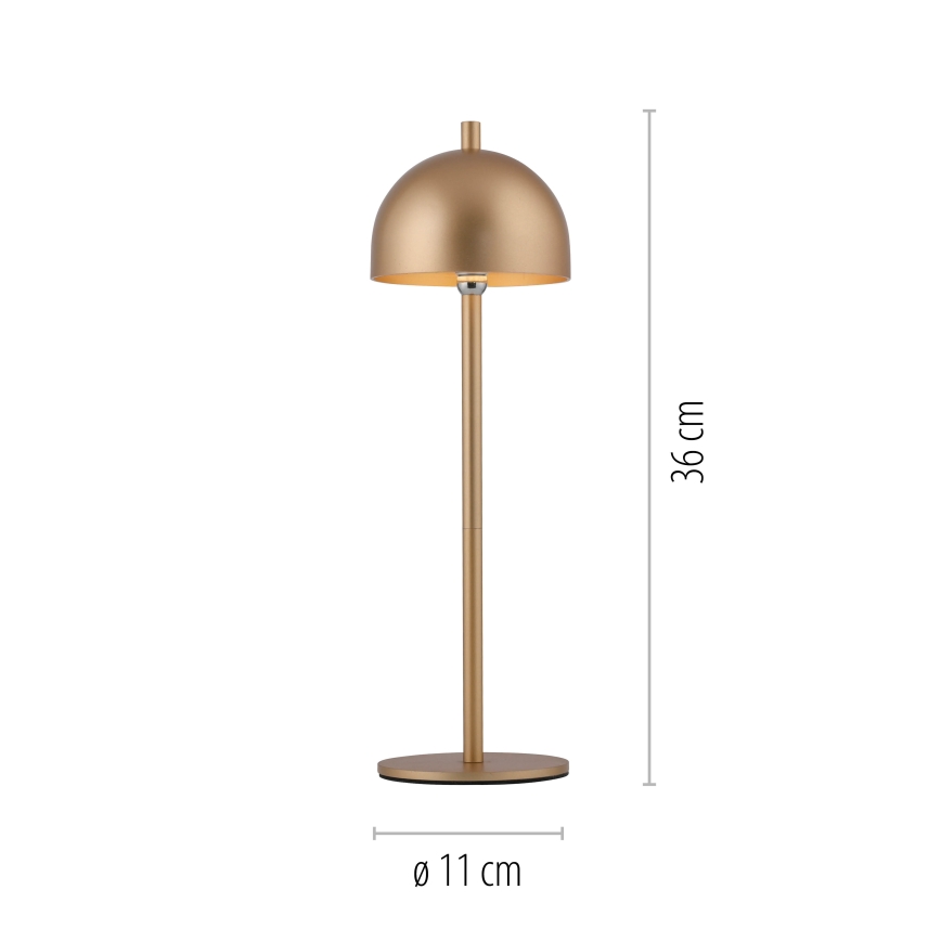 Schöner Wohnen 19244-12 - LED zatemnjevalna namizna polnilna zunanja svetilka BELLIS, na dotik, LED/2,5W/5V 2600 mAh IP54, zlata