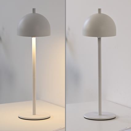 Schöner Wohnen 19244-16 - LED zatemnljiva na dotik upravljana polnilna zunanja namizna svetilka BELLIS LED/2,5W/5V 2600 mAh IP54 bela