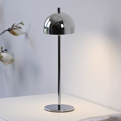 Schöner Wohnen 19244-17 - LED zatemnjevalna, na dotik upravljana, polnilna zunanja namizna svetilka BELLIS LED/2,5W/5V 2600 mAh IP54 sijajni krom