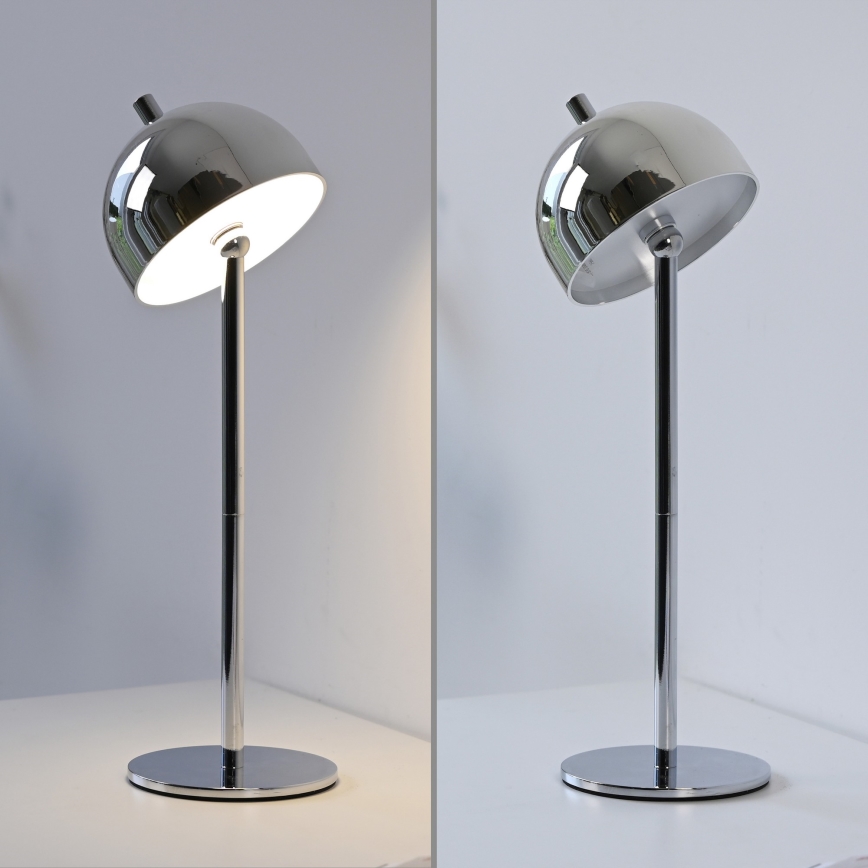 Schöner Wohnen 19244-17 - LED zatemnjevalna, na dotik upravljana, polnilna zunanja namizna svetilka BELLIS LED/2,5W/5V 2600 mAh IP54 sijajni krom