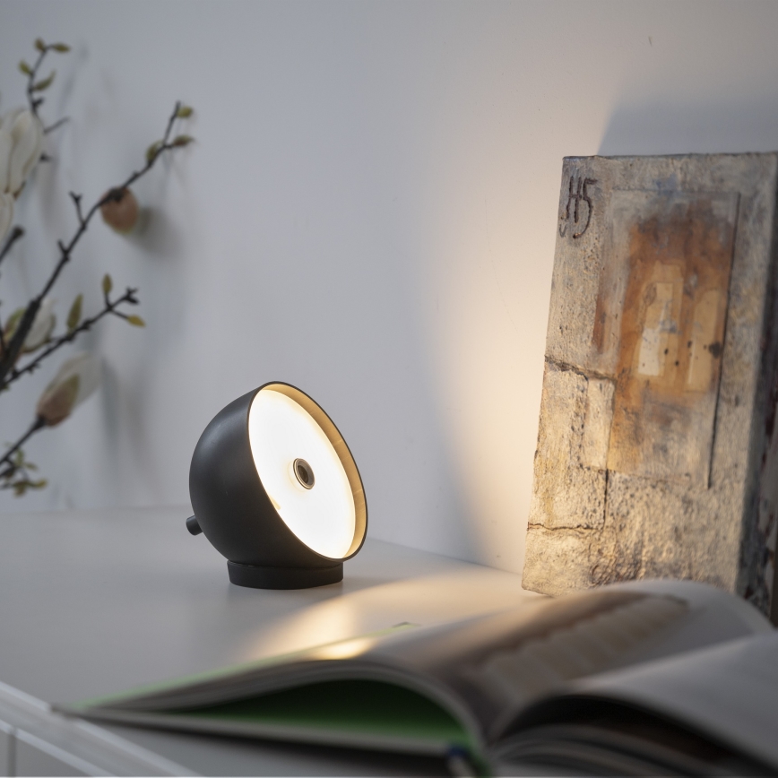 Schöner Wohnen 19244-18 - Zunanja polnilna LED namizna svetilka BELLIS, s funkcijo zatemnitve, upravljanje na dotik, LED/2,5W/5V, 2600 mAh, IP54, črna