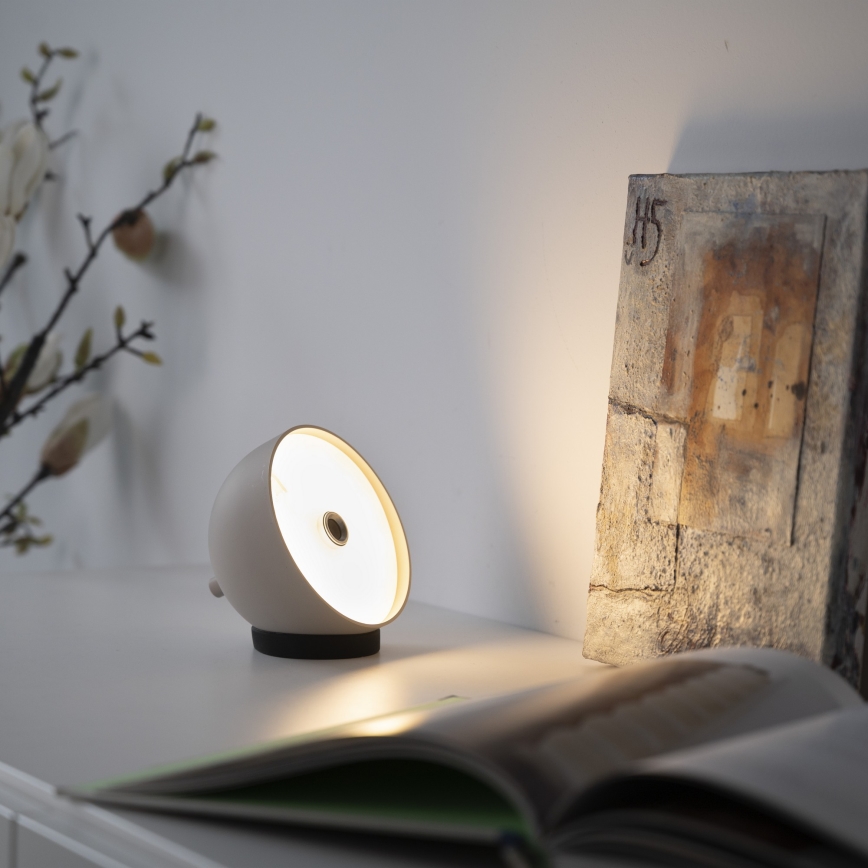 Schöner Wohnen 19244-39 - LED zatemnjevalna polnilna zunanja namizna svetilka BELLIS, upravljanje na dotik, LED/2,5 W/5 V, 2600 mAh, IP54, siva