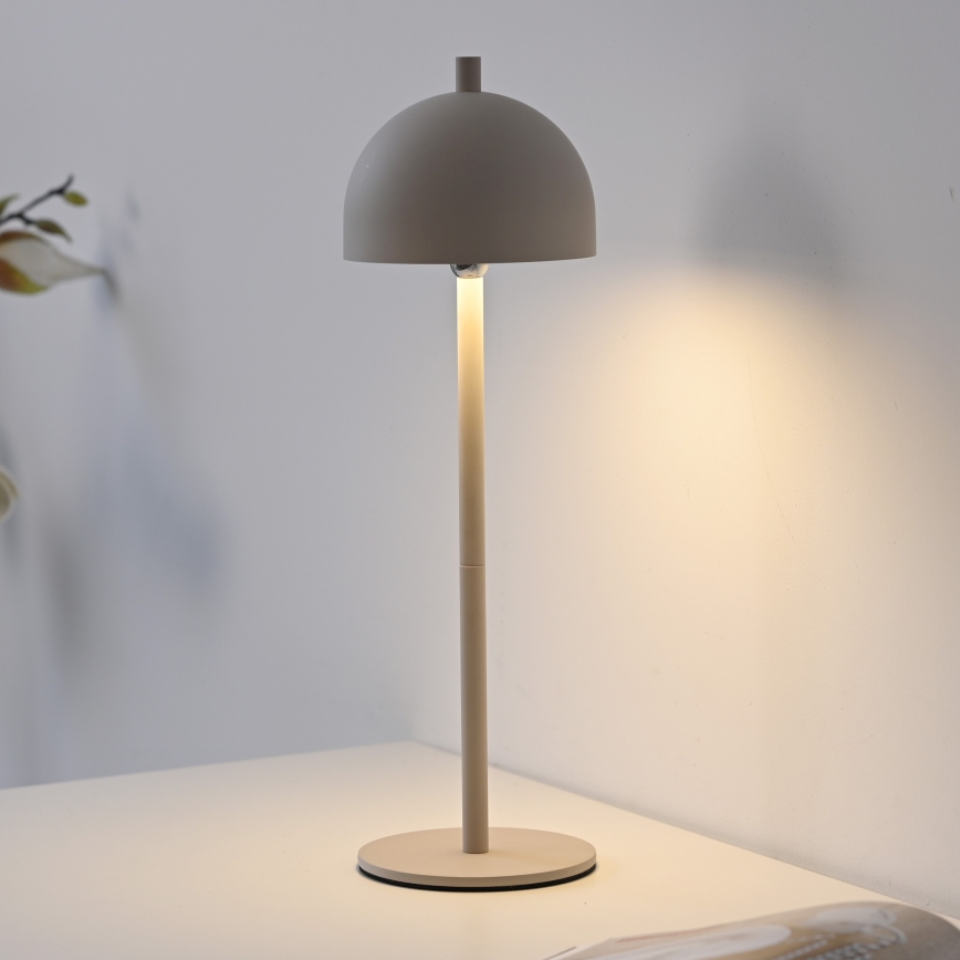 Schöner Wohnen 19244-39 - LED zatemnjevalna polnilna zunanja namizna svetilka BELLIS, upravljanje na dotik, LED/2,5 W/5 V, 2600 mAh, IP54, siva