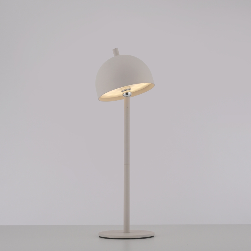 Schöner Wohnen 19244-39 - LED zatemnjevalna polnilna zunanja namizna svetilka BELLIS, upravljanje na dotik, LED/2,5 W/5 V, 2600 mAh, IP54, siva