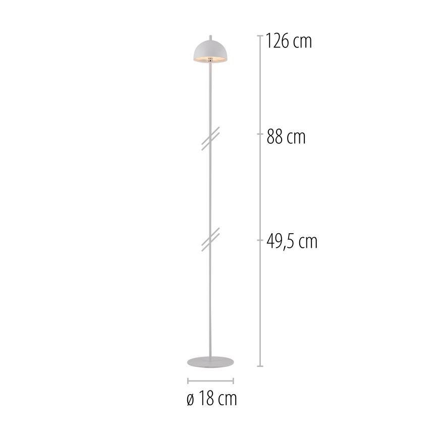 Schöner Wohnen 19245-16 - LED zatemnjevalna, na dotik upravljana polnilna zunanja stoječa svetilka BELLIS LED/2,5W/5V 2600 mAh IP54 bela