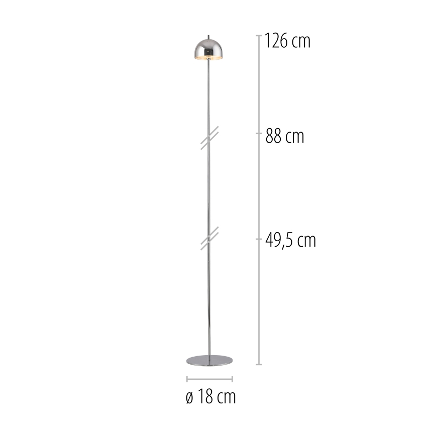 Schöner Wohnen 19245-17 - LED zatemnjevalna, na dotik upravljana polnilna zunanja stoječa svetilka BELLIS LED/2,5W/5V 2600 mAh IP54 sijajni krom