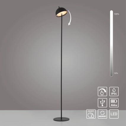 Schöner Wohnen 19245-18 - LED zatemnitvena, na dotik upravljana, polnilna stoječa zunanja svetilka BELLIS LED/2,5W/5V 2600 mAh IP54 črna