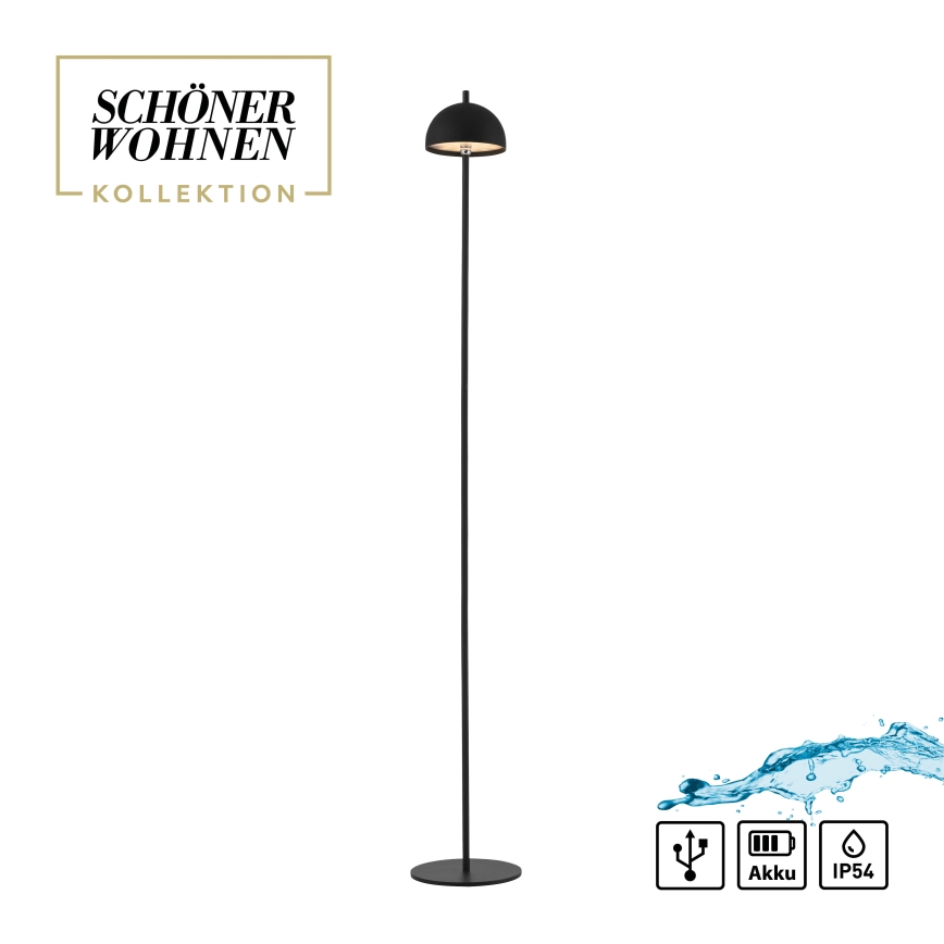 Schöner Wohnen 19245-18 - LED zatemnitvena, na dotik upravljana, polnilna stoječa zunanja svetilka BELLIS LED/2,5W/5V 2600 mAh IP54 črna