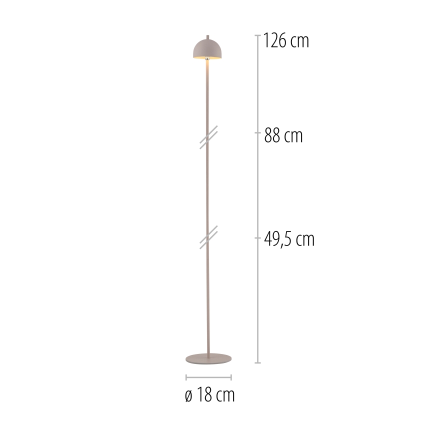 Schöner Wohnen 19245-39 - LED zatemnljiva na dotik polnilna zunanja stoječa svetilka BELLIS LED/2,5W/5V 2600 mAh IP54 siva