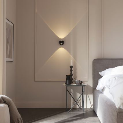 Schöner Wohnen 19331-18 - LED stenska svetilka CHIA 2xLED/2W/230V črna