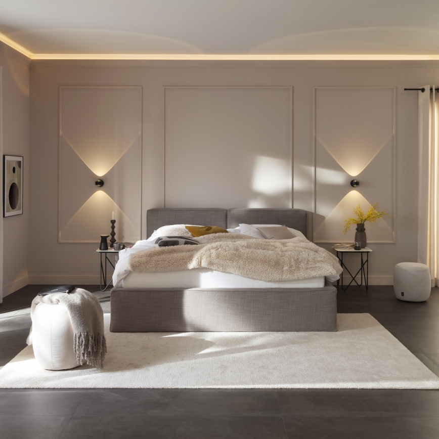 Schöner Wohnen 19331-18 - LED stenska svetilka CHIA 2xLED/2W/230V črna