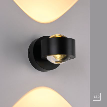 Schöner Wohnen 19331-18 - LED stenska svetilka CHIA 2xLED/2W/230V črna