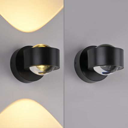 Schöner Wohnen 19331-18 - LED stenska svetilka CHIA 2xLED/2W/230V črna